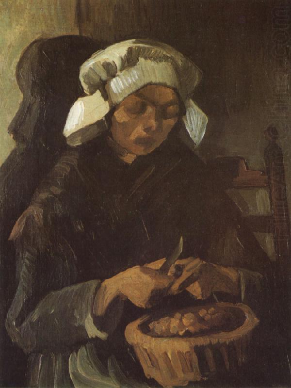 Vincent Van Gogh Peasant Woman Peeling Potatos (nn04) china oil painting image